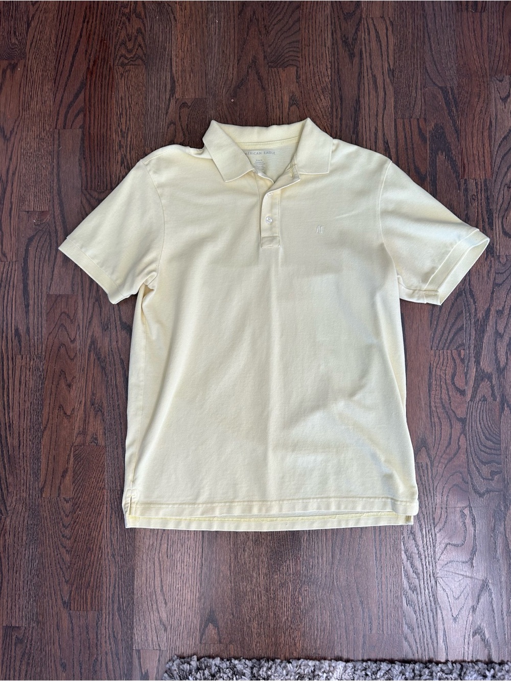 American Eagle Outfitters Light Yellow Men's Polo Shirt